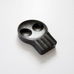 Concrete Stone Minimalist Industrial SKULL Shaped ASHTRAY 1.75" x 3.5" x 5"